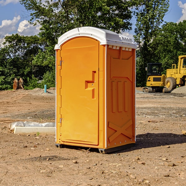 how often are the portable restrooms cleaned and serviced during a rental period in Freeport